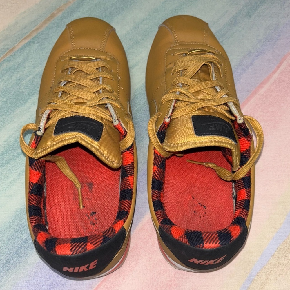 Nike Cortez basic premium classic 72 sneakers size 10.5 men Wheat PLAID - Picture 7 of 9